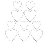 10 Pezzi Anello Cuore in Ferro Argento per Acchiappasogni Fai | Decorazione da Parete Boho Romantica, Base per Ghirlande Floreali e Cerimonie Nuziali