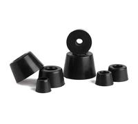 10 pezzi antiscivolo gambe for mobili piedini neri altoparlante armadio letto tavolo scatola conica ammortizzatore protezione pavimento parti di mobili(23x18x16mm)