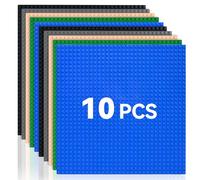 10 Pezzi Base Piattaforma per Classic,classici mattoncini da costruzione Piastre di Base Multicolore Compatibile con LEGO e Tutte Le Principali Marche con 32 x 32 Bottoncini Giochi Creativi