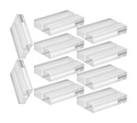 10 Pezzi Base Porta Segnaposto in Acrilico Trasparente con Incavo 3mm per | Base Rigida, Angolo Verticale, Fondo Liscio Antigraffio, Sostituzione Rapida delle Carte