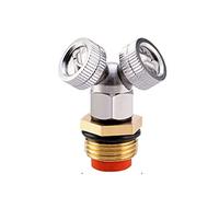 10 pezzi Bassa Pressione Ugelli Nebulizzatori in Ottone piatti a forma di ventaglio, con Adattatore per Ugello G1/2", Nebulizzatore per giardino, ugelli per nebbia per sistema di raffreddamento per es