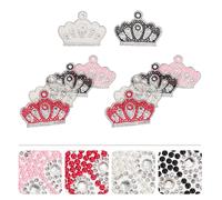 10 pezzi Bellissimi adesivi da ricamo a forma di corona Decalli di autoadesivo