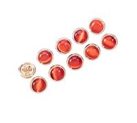 10 Pezzi Bellissimi Bottoni Tipo Opale Bottone Piccolo con Gambo Rotondo in Metallo da 10 mm Bottoni for Maniche Colletto Indumento Fai da Te(Red)