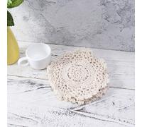 10 pezzi bevanda sottobicchiere pizzo fatto a mano all'uncinetto fiore cava