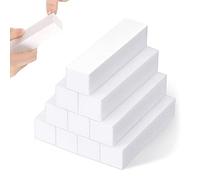 10 Pezzi Bianco Buffer Blocco Acrilico Nail Art Cura Suggerimenti Levigatura File Strumento per smerigliare, tampone per unghie, per saloni di bellezza, adatti per unghie in gel