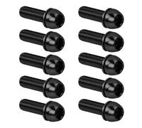 10 Pezzi Bici Stelo Bulloni, M6x20 mm Vite da Bicicletta con Rondella, Viti Fisse per Stelo Bici, Bulloni per Manubrio Della Bicicletta per Bici da Strada Mountain Bike (Nero)