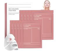 10 Pezzi Bio Collagen Real Deep Mask, Bio Collagen Mask, Maschera viso anti-rughe, maschera collagene viso, Idratazione Profonda e Lifting antirughe, Maschera Idratante