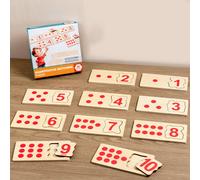 10 Pezzi Blocchi di Conteggio in Legno Manipolatori Matematici Materiali Puzzle