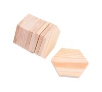 10 Pezzi Blocco di Legno Poligonale Esagonale | Legno Grezzo, Facile da Dipingere Scrivere e Disegnare, per Lavori Creativi Manuali e Modellismo