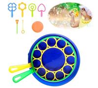 10 Pezzi Bolle di Sapone Bambini Giganti, Giocattoli Portatili di Sapone con Vassoio, Bolle per attività Estive All'aperto Compleanni Bambini Matrimoni