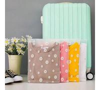 10 pezzi Borse con chiusura lampo opache e graziosi disegni a cartone animato, organizzatori per riporre e conservare gli indumenti, cubi per imballaggio e viaggiare Tagli UnicaNatalePoliestere