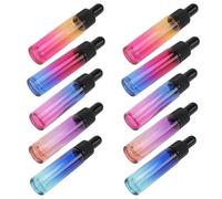 10 Pezzi Bottiglia Contagocce in Vetro 10ml Gradiente | Tappo a Chiusura Ermetica, Formato Portatile, Contenitore Vuoto per Siero e Profumo