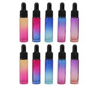 10 Pezzi Bottiglia Contagocce in Vetro da 10ml, Flacone Essenziale | Gradiente, a Perdite, Facile da Usare, Portatile, Non Facile da Rompere