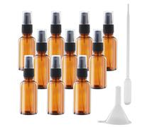 10 pezzi Bottiglie Spray Vetro, 30 ml Flaconi spray vuoti in vetro ,Flaconi spray in Vetro Ambrato con imbuto e contagocce Per il riempimento di oli essenziali, profumi,massaggi, capelli e viaggi