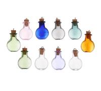 10 Pezzi Bottigliette di Vetro Piccole con Vasetti Portaconfetti