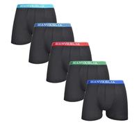 10 Pezzi Boxer Uomo Mutande Cotone Elasticizzato Intimo Nero con elastico colora
