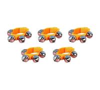 10 pezzi Braccialetto con campanellini cinturino regolabile, campanelli da polso, divertenti giochi di danza, giocattolo suoni nitidi for bambini Per Scuola Party(Orange)