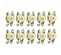10 pezzi bronzo antico contenitore di gioielli in ferro lucchetto chiusure chiusura chiusura scatola di legno Toggle Hasp chiusura a scatto ferramenta for mobili(Gold)