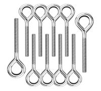 10 Pezzi Bullone ad Occhiello M8 Bullone ad Anello Viti ad Occhio in 304 Acciaio Inox Bullone a Gambo Lungo per Fissare e Appendere