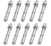 10 Pezzi Bulloni Espansione M8 x 80 mm, Tassello Ancorante M8, Tasselli Muro, Viti di Espansione in Acciaio Inox Tassello Passante per Cemento Armato