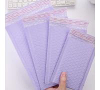 10 pezzi Buste con bolle d'aria anti-urto di colore viola chiaro, di varie dimensioni adatte per il ritorno a scuola, l'ufficio, la spedizione e la posta Polietilene