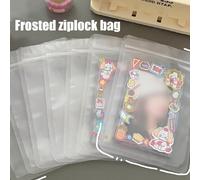 10 pezzi Buste di plastica trasparente autoadesive effetto brinato in stile Ins con cartellini colorati per bigiotteria, per conservazione e confezione, adatto per Natale Tagli Unica,20 pezziAnimalePE