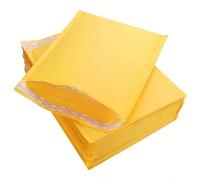 10 pezzi Buste gialle in carta kraft con bolle d'aria, con busta imbottita e busta autosigillante, per forniture scolastiche, back to school 15*18 cm,11*13 cm,16*22,5 cm,13*18 cmPolietilene