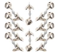 10 Pezzi Campanelli Allarme per Canna da Pesca Clip | Montaggio Facile, Design a Campanello Grande, per Principianti e Canne Multiple, Uso in Mare Notturno Stile Casuale