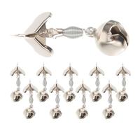 10 Pezzi Campanello Allarme da Pesca in Metallo Argento Clip Resistente per Canna da Pesca Facile da Fissare e Non Cade e Principianti Stili multipli