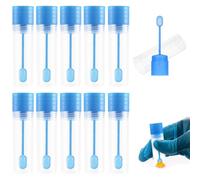 10 Pezzi campione bottiglia tubo plastica, provetta con cucchiaio, per le feci, trasparente, contenitore feci per analisi, provetta urine per analisi, per laboratorio scuola educativo (15ml)