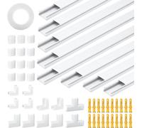 10 Pezzi Canalina per Cavi Autoadesiva, Canalina Passacavi Adesiva, Verniciabile