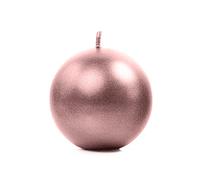 10 PEZZI Candela Sferica da 6 cm ROSA GOLD Metallic 0TWO