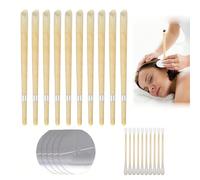 10 pezzi Candele per orecchie Hopi, candele a cono in cera d'api, candele per cerume auricolare, candele a cono cavo profumate a forma cilindrica Tessuto