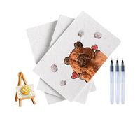 10 pezzi carta magia per pittura gonfia, spugna magia per disegno 3D con pennello ad acqua, kit per pittura con texture di popcorn gonfi, penne per disegno a bolle fai da te, forniture artistiche