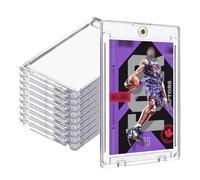 10 Pezzi Carte Cornici Acriliche Magnetiche, 35PT Magnetic Trading Card Holder con Protezione UV, Trasparente Scatola Cart Magnetico per Magic, MTG, Sport, Baseball