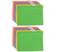 10 Pezzi Cartella Sospesa A4 in Ferro e Carta | Capacità Ampia, Etichetta Integrata, Design Colorato, per Cassetti Archivio, Scuola e Ufficio