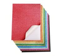 10 pezzi Cartoncino con paillettes, autoadesivo, fogli di paillettes di qualità premium per artigianato, progetti artistici, decorazioni per feste Carta tessile