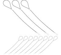 10 Pezzi Cavo in Acciaio Inox Regolabile per Anelli Resistenti | Filo con Asole, Uso Quotidiano e Viaggio, Leggero e Sicuro, Stile Semplice e Facile da Portare