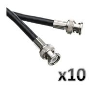 10 pezzi Cavo raccordo codino bnc 15cm BNC-BNC MASCHIO MASCHIO