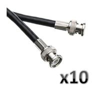 10 pezzi Cavo raccordo codino bnc 20cm BNC-BNC MASCHIO MASCHIO