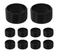 10 Pezzi Cerchio in Silicone Racchetta da Tennis Nero | Superficie Testurizzata, Riutilizzabile, per Manutenzione del Manico e Gioco Competitivo