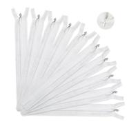 10 Pezzi Cerniera Lampo Invisibile 40 X 2.7 CM,Chiusure Lampo per Giubbotti,HMCEY Cerniere da Cucire per Borse Fai Da Te,Cerniera Vestiti per Cucito per Artigianato, Abbigliamento, Cuscini - Bianco