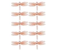 10 Pezzi Charm a Libellula Strass per Fermaglio Chioma DIY | Accessori Creativi e Delicati, Finitura Resistente All'usura, per Progetti Handmade e Craft Supply