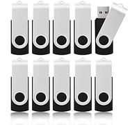 10 Pezzi Chiavetta USB 64GB, KOOTION USB 2.0 Penna USB 64 Giga Piccolo e Leggero Chiavette USB 64G 10 Pack Chiave USB Nero Set Pennetta USB Con indicatore LED Para Ordenador/TV/Coche/Player, ect
