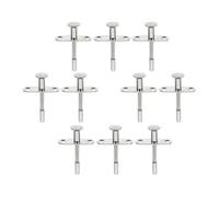 10 Pezzi Chiavistello a Molla in Acciaio Inox per Porta e Gabbia | Argento, Installazione Semplice e Uso Flessibile, Pratico per Sportello e Voliera