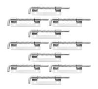 10 Pezzi Chiavistello a Molla, Piatto Forato, Sinistro | Chiusura Compatta Ritorno Automatico, per Finestre, Cancelli, Porte di Magazzino e Servizi