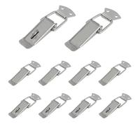 10 Pezzi Chiusura A Leva, 72mm Fermaglio a Molla Leva Chiusura di Tensione in Acciaio Chiusura a Scatto Angolare Inox per Cassette Degli Attrezzi Armadi Cassetti