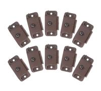 10 Pezzi Chiusura Magnetica Nascosta per Armadio in Plastica | Mantiene L’anta Salda, Adatta a Mobili e Porte Scorrevoli, Finitura Resistente, Colore Caffè
