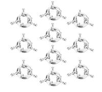 10 Pezzi Chiusura per Braccialetti e Collane DIY a 4 Fori | Catena e Gioielleria Fai da Te, Colore Argento, Pratico e Portatile, Sicuro per Estremi