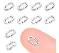 10 Pezzi Chiusure Ovali a Molla con Moschettone per Collana Chiusure a Molla in Acciaio Inox per Braccialetti Portachiavi Clip Per Collane Accorciatore per Bracciali per la Creazione di Gioielli (A9)